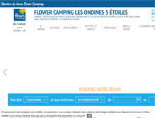 Tablet Screenshot of camping-lesondines.com